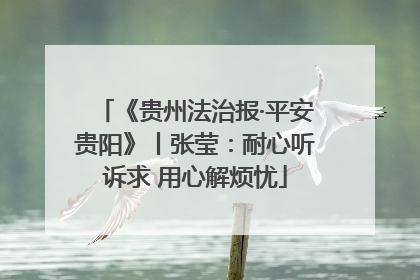《贵州法治报·平安贵阳》丨张莹：耐心听诉求 用心解烦忧