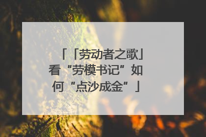 「劳动者之歌」看“劳模书记”如何“点沙成金”