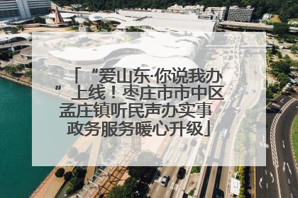 “爱山东·你说我办”上线！枣庄市市中区孟庄镇听民声办实事 政务服务暖心升级