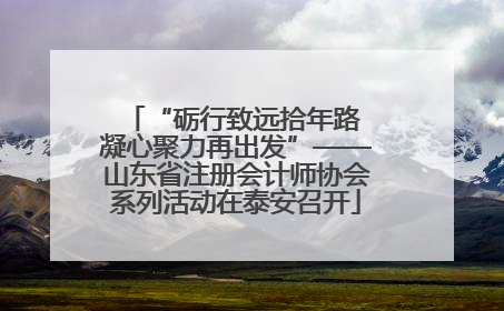 “砺行致远拾年路 凝心聚力再出发”——山东省注册会计师协会系列活动在泰安召开