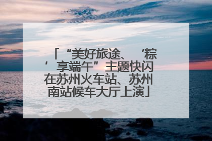 “美好旅途、‘粽’享端午”主题快闪在苏州火车站、苏州南站候车大厅上演