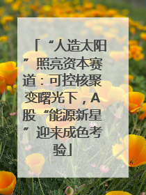 “人造太阳”照亮资本赛道：可控核聚变曙光下，A股“能源新星”迎来成色考验