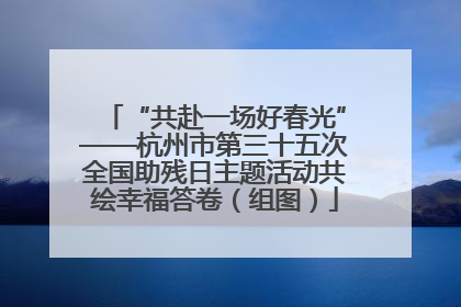 “共赴一场好春光”——杭州市第三十五次全国助残日主题活动共绘幸福答卷（组图）