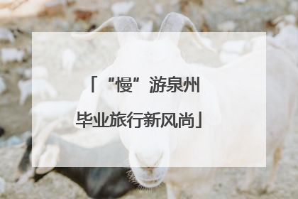 “慢”游泉州 毕业旅行新风尚