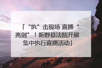 “执”击现场 直播“亮剑”！新野县法院开展集中执行直播活动