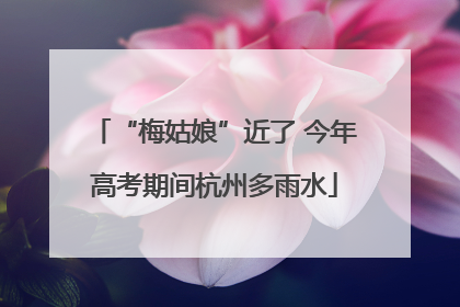 “梅姑娘”近了 今年高考期间杭州多雨水