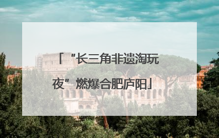 “长三角非遗淘玩夜”燃爆合肥庐阳