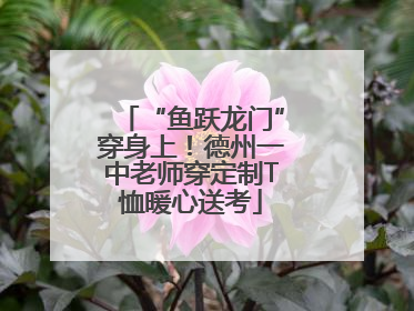 “鱼跃龙门”穿身上！德州一中老师穿定制T恤暖心送考