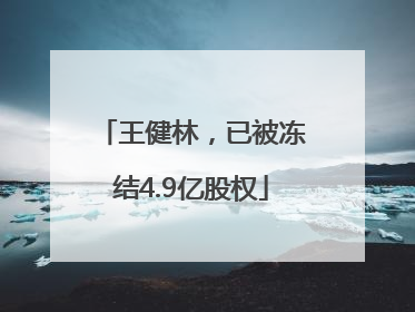 王健林，已被冻结4.9亿股权