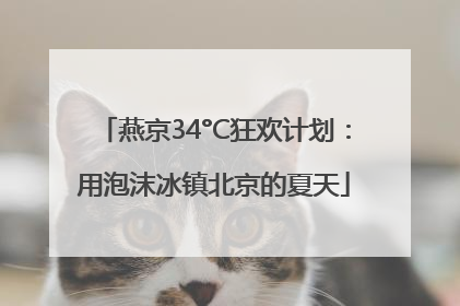 燕京34°C狂欢计划：用泡沫冰镇北京的夏天