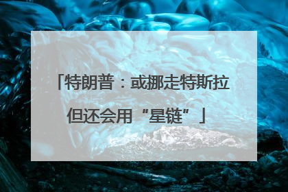特朗普：或挪走特斯拉 但还会用“星链”