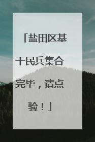 盐田区基干民兵集合完毕，请点验！