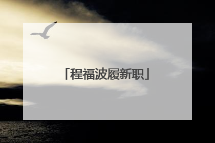 程福波履新职