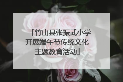 竹山县张振武小学开展端午节传统文化主题教育活动