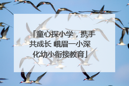 童心探小学，携手共成长 峨眉一小深化幼小衔接教育