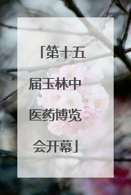 第十五届玉林中医药博览会开幕