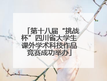 第十八届“挑战杯”四川省大学生课外学术科技作品竞赛成功举办
