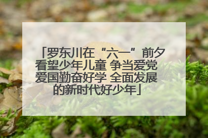罗东川在“六一”前夕看望少年儿童 争当爱党爱国勤奋好学 全面发展的新时代好少年
