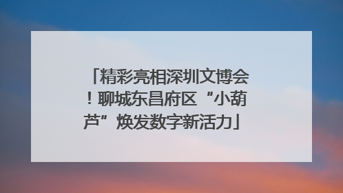 精彩亮相深圳文博会！聊城东昌府区“小葫芦”焕发数字新活力