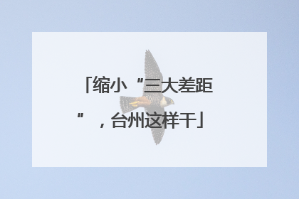缩小“三大差距”，台州这样干