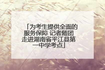 为考生提供全面的服务保障 记者随团走进湖南省平江县第一中学考点