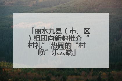 丽水九县（市、区）组团向新疆推介“村礼” 热闹的“村晚”乐云端