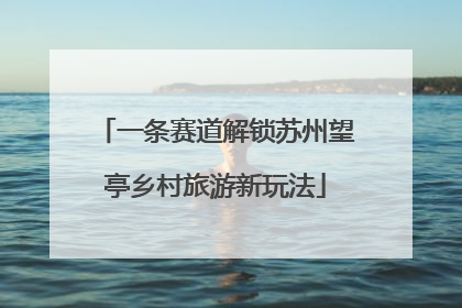 一条赛道解锁苏州望亭乡村旅游新玩法