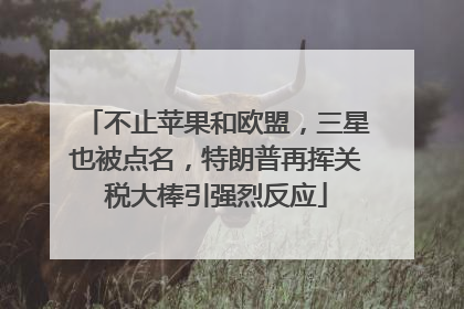 不止苹果和欧盟，三星也被点名，特朗普再挥关税大棒引强烈反应