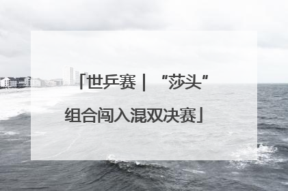 世乒赛｜“莎头”组合闯入混双决赛