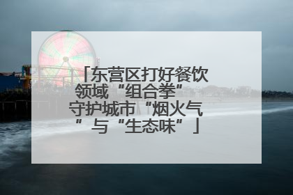 东营区打好餐饮领域“组合拳” 守护城市“烟火气”与“生态味”