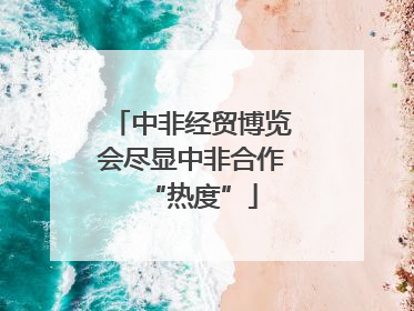 中非经贸博览会尽显中非合作“热度”