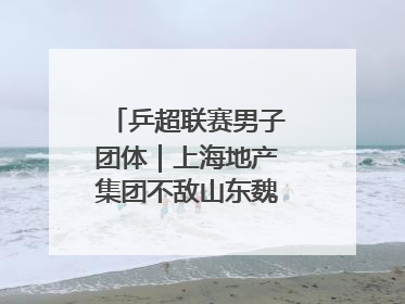 乒超联赛男子团体｜上海地产集团不敌山东魏桥·向尚运动