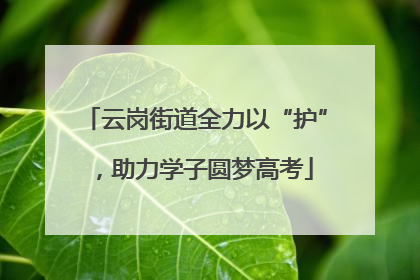 云岗街道全力以“护”，助力学子圆梦高考