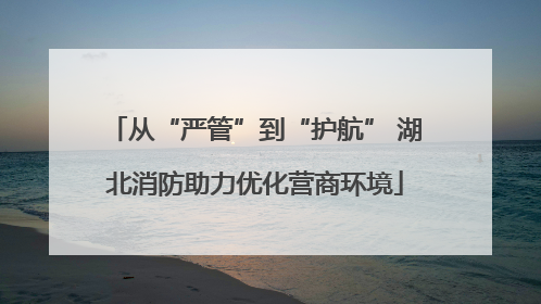 从“严管”到“护航” 湖北消防助力优化营商环境