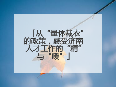从“量体裁衣”的政策，感受济南人才工作的“精”与“暖”