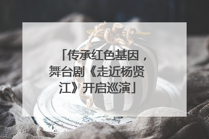 传承红色基因，舞台剧《走近杨贤江》开启巡演