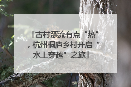 古村漂流有点“热”，杭州桐庐乡村开启“水上穿越”之旅