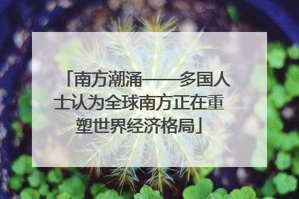 南方潮涌——多国人士认为全球南方正在重塑世界经济格局