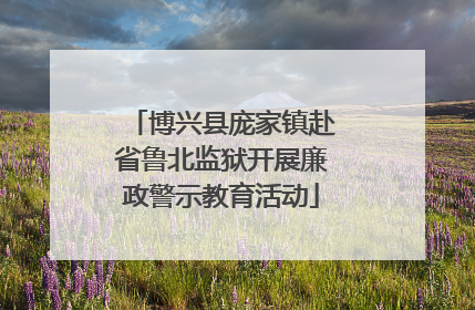 博兴县庞家镇赴省鲁北监狱开展廉政警示教育活动