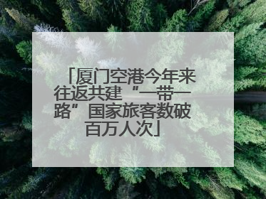 厦门空港今年来往返共建“一带一路”国家旅客数破百万人次