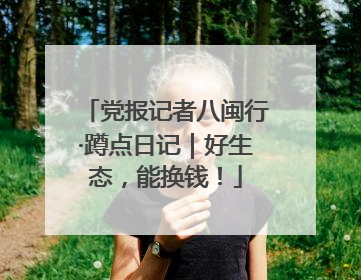 党报记者八闽行·蹲点日记｜好生态，能换钱！