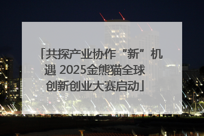 共探产业协作“新”机遇 2025金熊猫全球创新创业大赛启动