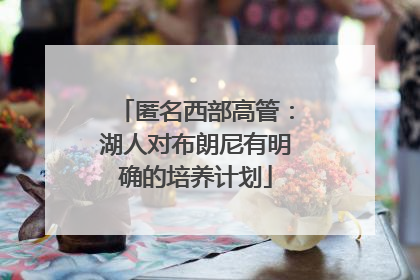 匿名西部高管：湖人对布朗尼有明确的培养计划
