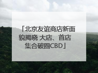 北京友谊商店新面貌揭晓 大店、首店集合破圈CBD
