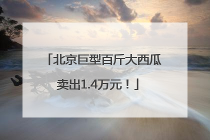 北京巨型百斤大西瓜卖出1.4万元！