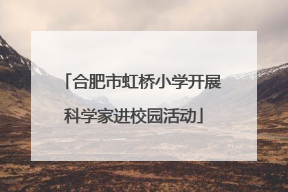 合肥市虹桥小学开展科学家进校园活动
