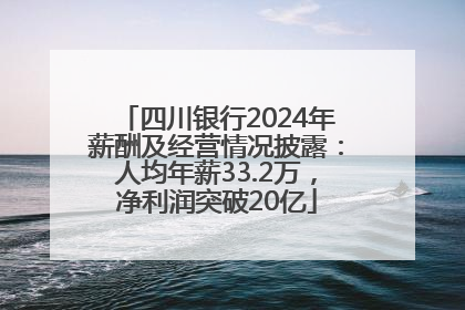 四川银行2024年薪酬及经营情况披露：人均年薪33.2万，净利润突破20亿