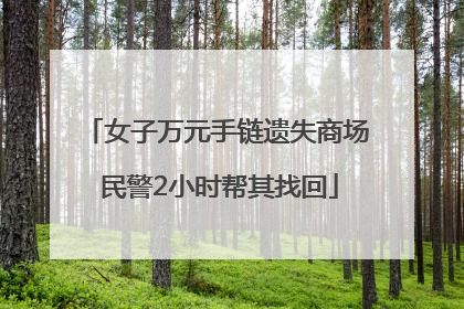 女子万元手链遗失商场 民警2小时帮其找回