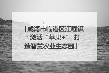 威海市临港区汪疃镇：激活“苹果+” 打造智慧农业生态圈