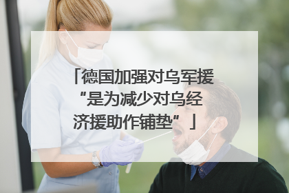 德国加强对乌军援 “是为减少对乌经济援助作铺垫”